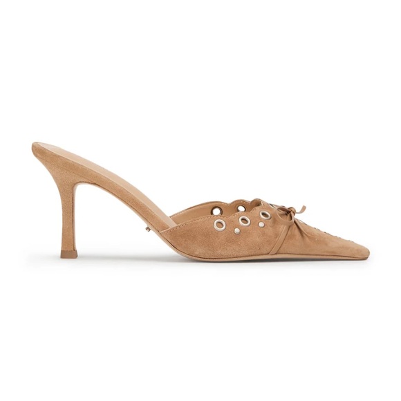 Tony Bianco Tan Heeled Mules - Picture 2 of 5
